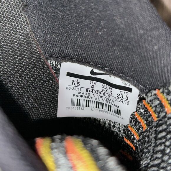 Nike Womens US Size 6.5 Roshe Two Flyknit 844929-005 Black Orange Sneaker Shoes - Picture 11 of 11